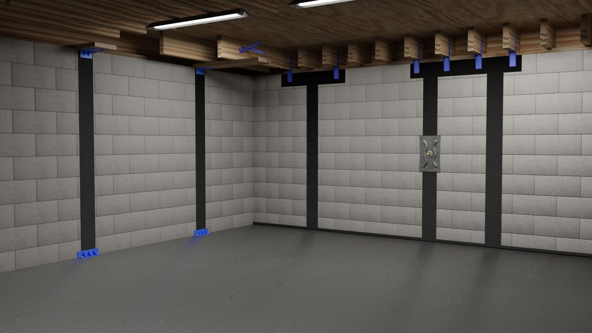 Carbon Fiber Straps for Basement Wall Repair