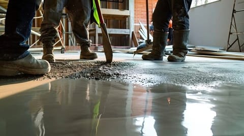 workers in flooded basement