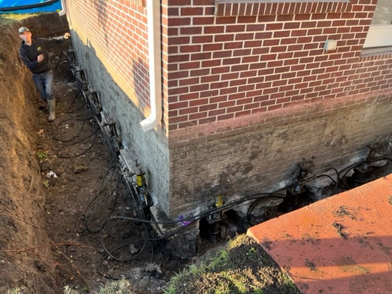 Push Piers - Settling Foundation Repair