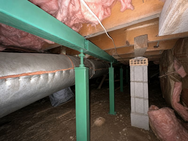 Support locations and connections are planned for the home.