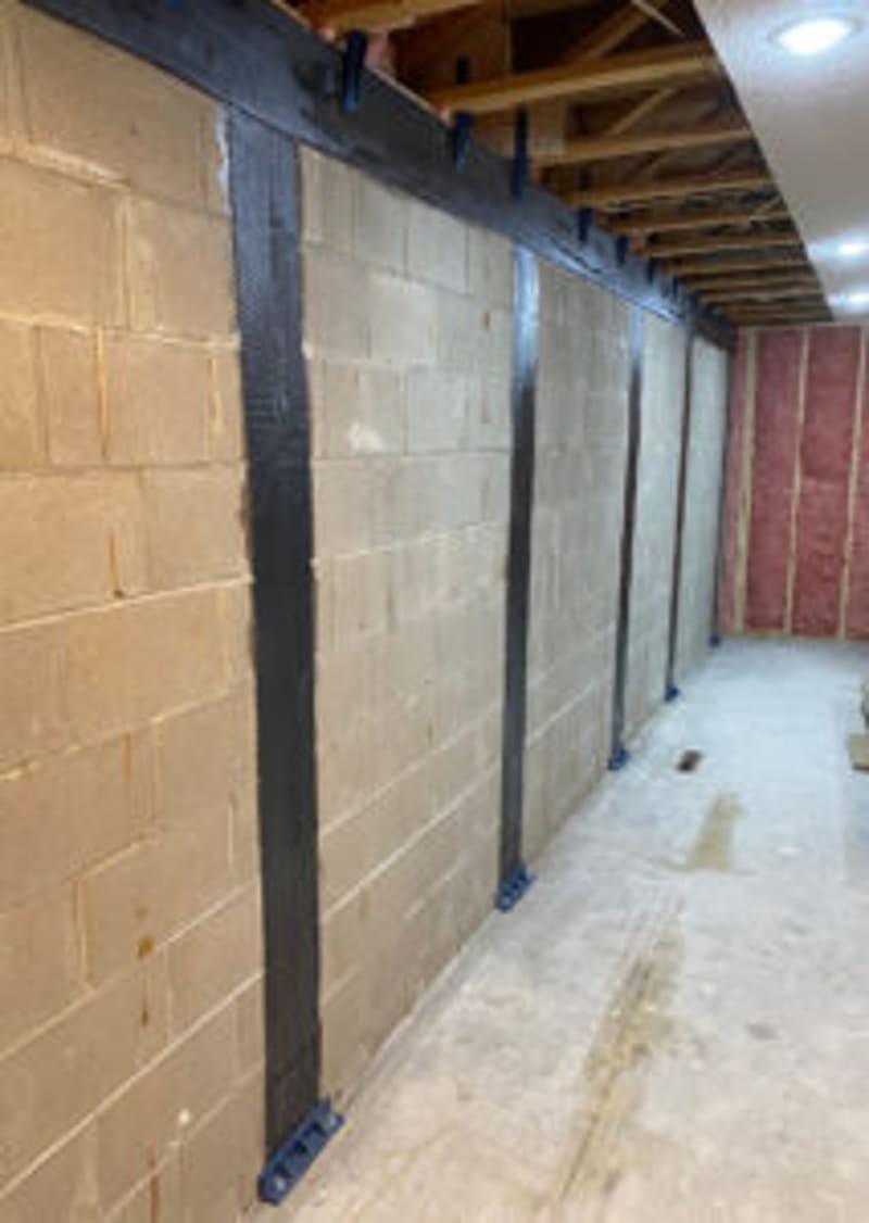 Carbon Fiber Straps for Basement Wall Repair