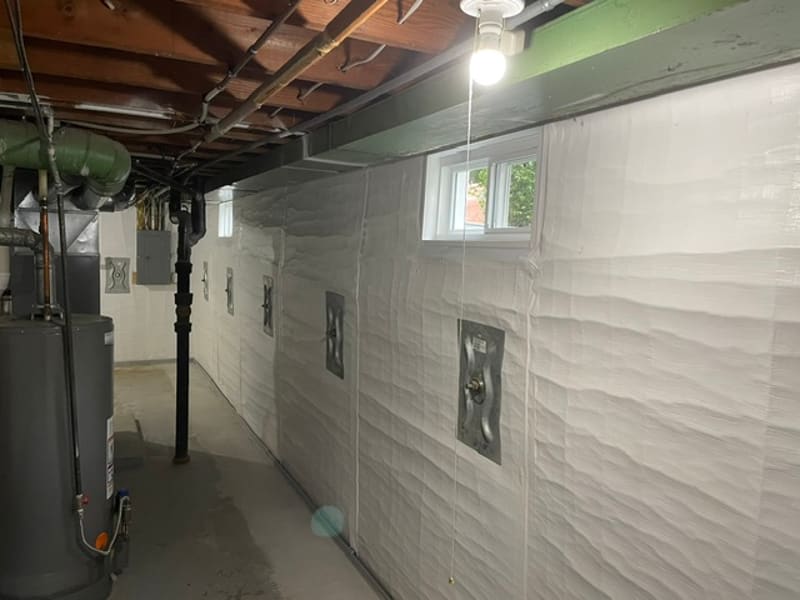 Basement Wall Repaired by Wall Anchors