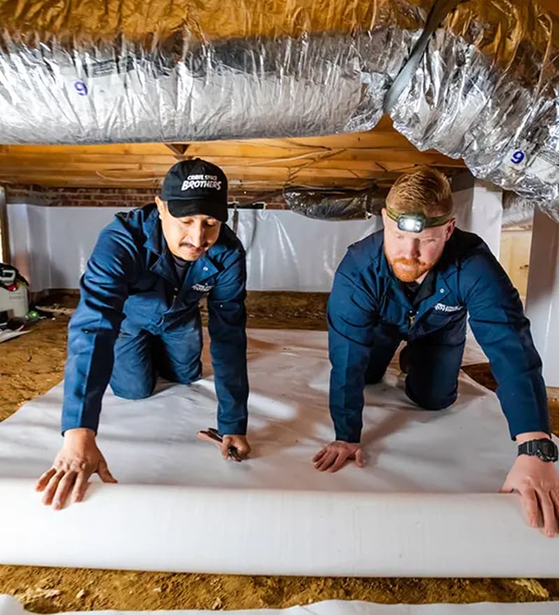 Crawl Space Brothers vapor barrier encapsulation
