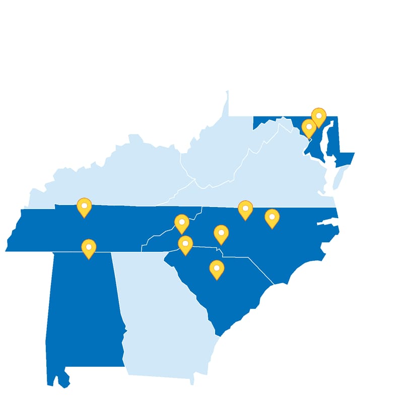 Service area map