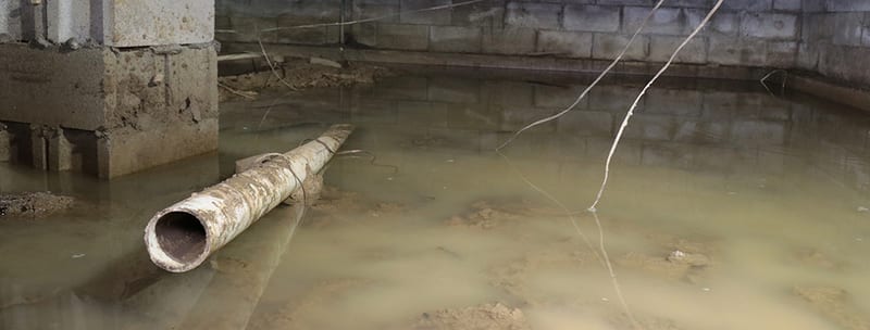 flooded crawl space