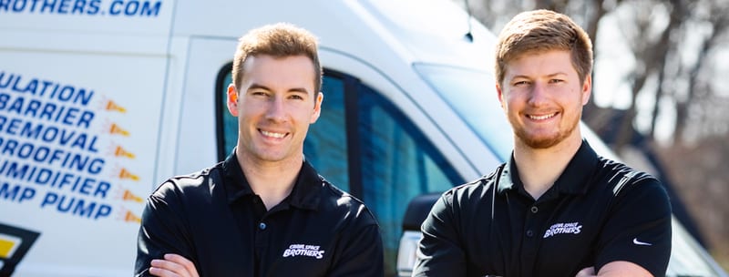 Jacob and Matt Broussard, founders of Crawl Space Brothers