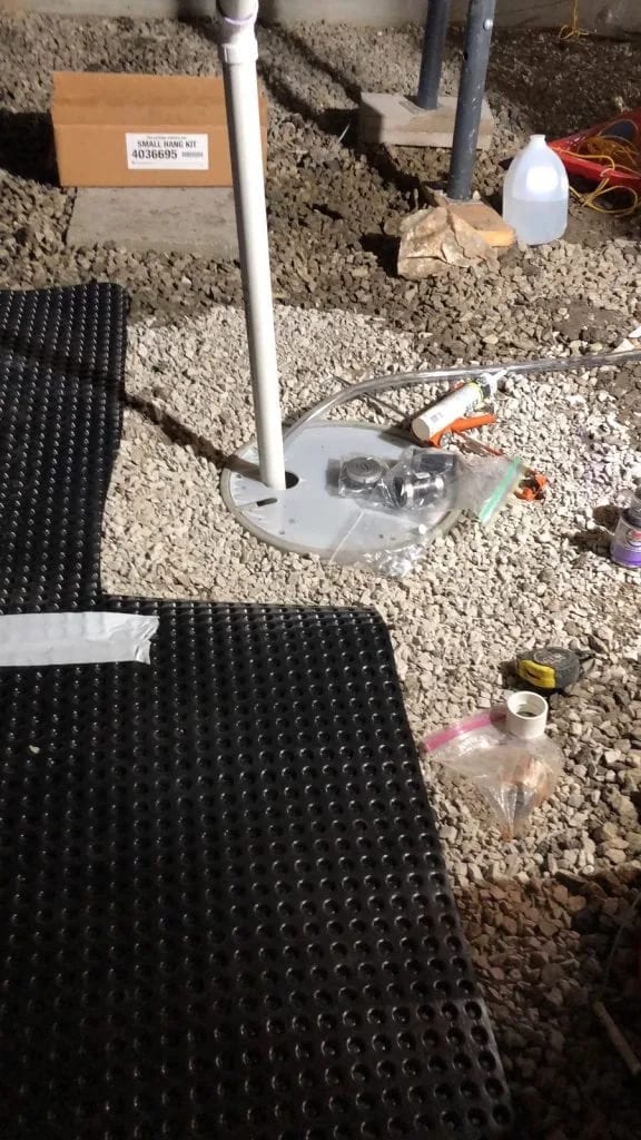 Sump pump installation